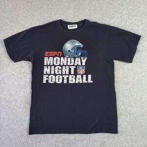 Monday Night Football Shirt Mens Med Black NFL Football ESPN Graphic Tee